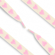 Musthave Schn&uuml;rsenkel with Hearts Off white-pink