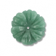 Perlen Naturstein Aventurin Quarz Flower Jade green