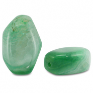 Perlen Naturstein Chalcedon und Quarz Irregular Green