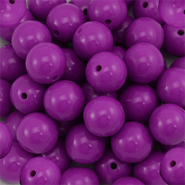 14 mm DQ Perlen aus Acryl Magenta purple