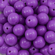 14 mm DQ Perlen aus Acryl Purple