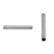 Perlen aus Stainless Steel - Rostfreiem Stahl Tubes 12mm Silver