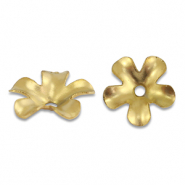 Zubeh&ouml;r aus Stainless Steel - Rostfreiem Stahl Perlenkappe Flower Gold