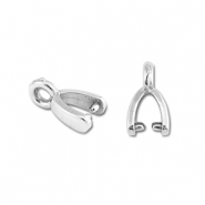 Zubeh&ouml;r aus Stainless Steel - Rostfreiem Stahl Collierschlaufe f&uuml;r Anh&auml;nger Silver