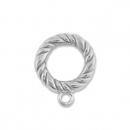 Zubeh&ouml;r aus Stainless Steel - Rostfreiem Stahl Ring with Loop Silver