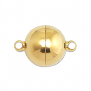Zubeh&ouml;r aus Stainless Steel - Rostfreiem Stahl Magnetverschluss Ball 16mm Gold