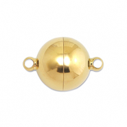 Zubeh&ouml;r aus Stainless Steel - Rostfreiem Stahl Magnetverschluss Ball 14mm Gold