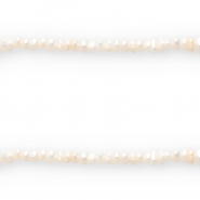 BQ S&uuml;sswasser Perlen vertikales F&auml;delloch 6x3mm Natural white