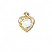 Anh&auml;nger aus Stainless Steel - Rostfreiem Stahl Heart Gold-transparent