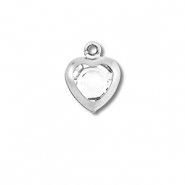 Anh&auml;nger aus Stainless Steel - Rostfreiem Stahl Heart Silver-transparent