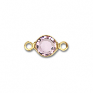 Zubeh&ouml;r aus Stainless Steel - Rostfreiem Stahl Connector Round Gold-light pink