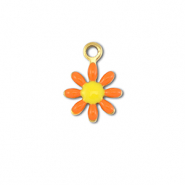 Anh&auml;nger aus Stainless Steel - Rostfreiem Stahl Flower Gold-orange-yellow