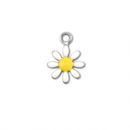 Anh&auml;nger aus Stainless Steel - Rostfreiem Stahl Flower Silver-white-yellow
