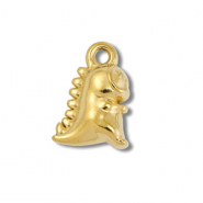 Anh&auml;nger aus Stainless Steel - Rostfreiem Stahl Dinosaur Gold