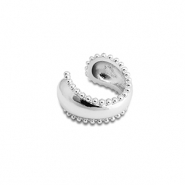 Stainless Steel - Rostfrei Stahl Ohrringe Ear Cuff Silver