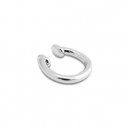 Stainless Steel - Rostfrei Stahl Ohrringe Ear Cuff Silver