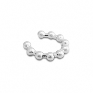 Stainless Steel - Rostfrei Stahl Ohrringe Ear Cuff Silver