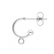 Zubeh&ouml;r aus Stainless Steel - Rostfreiem Stahl Ohrringe Creolen with Loop Silver