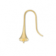 Zubeh&ouml;r aus Stainless Steel - Rostfreiem Stahl Ohrringe / Ohrh&auml;nger mit Endkappe Gold