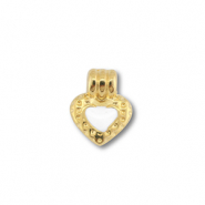 Anh&auml;nger Metall DQ Heart Gold (Nickelfrei)-white