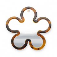 Statement-Anh&auml;nger Spiegel Flower Brown-black