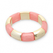 Armb&auml;nder aus Resin Gold-pink