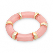 Armb&auml;nder aus Resin Gold-pink