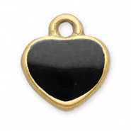 Anh&auml;nger aus Stainless Steel - Rostfreiem Stahl Heart Gold-black