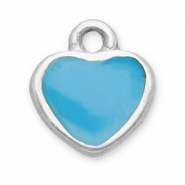 Anh&auml;nger aus Stainless Steel - Rostfreiem Stahl Heart Silver-blue