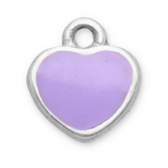 Anh&auml;nger aus Stainless Steel - Rostfreiem Stahl Heart Silver-lilac