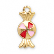 Anh&auml;nger aus Stainless Steel - Rostfreiem Stahl Candy Gold-red-pink