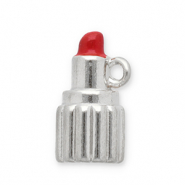Anh&auml;nger aus Stainless Steel - Rostfreiem Stahl Lipstick Silver-red