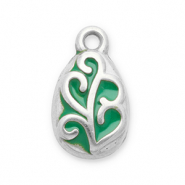 Anh&auml;nger aus Stainless Steel - Rostfreiem Stahl Leaf Silver-green