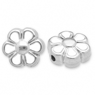 Perlen aus Stainless Steel - Rostfreiem Stahl Flower Silver-white