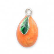 Anh&auml;nger aus Stainless Steel - Rostfreiem Stahl Kumquat Silver-orange-green