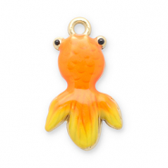 Anh&auml;nger aus Stainless Steel - Rostfreiem Stahl Fish Gold-orange-yellow
