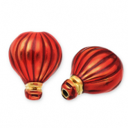 Perlen aus Stainless Steel - Rostfreiem Stahl Hot Air Balloon Gold-red