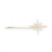 Haarschmuck Haarklammer Star with Strass Gold-transparent