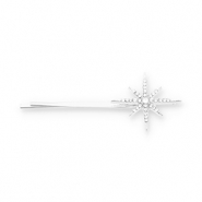 Haarschmuck Haarklammer Star with Strass Silver-transparent