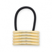 Haarschmuck Haargummi mit Metall Gold-black