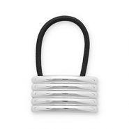 Haarschmuck Haargummi mit Metall Silver-black