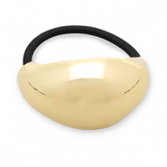 Haarschmuck Haargummi mit Metall Gold-black