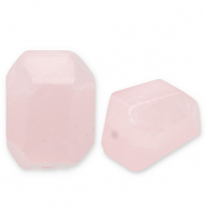 Perlen Naturstein Rosenquarz Light pink-white