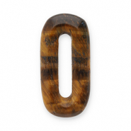 Anh&auml;nger Naturstein Tigerauge Oval Golden brown