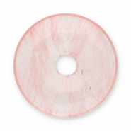 Anh&auml;nger Naturstein Achat Donut 16mm Pink-transparent