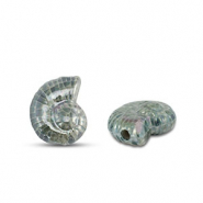 Perlen Griechische Keramik DQ Shell Sea green