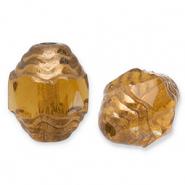 Tschechische Perlen FPB Oval 7x6mm Topaz