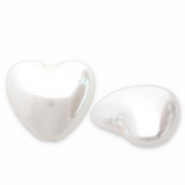 Perlenimitate Heart White