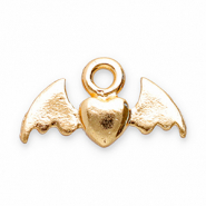 Anh&auml;nger Metall Heart with Wings Gold