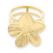 Stainless Steel - Rostfrei Stahl Schalringe Flower Gold